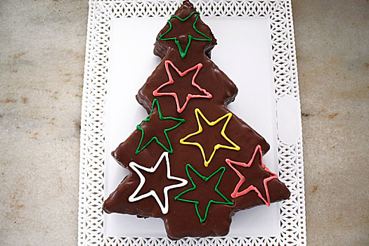 圣诞节,巧克力慕斯,节日果子面包,树,星