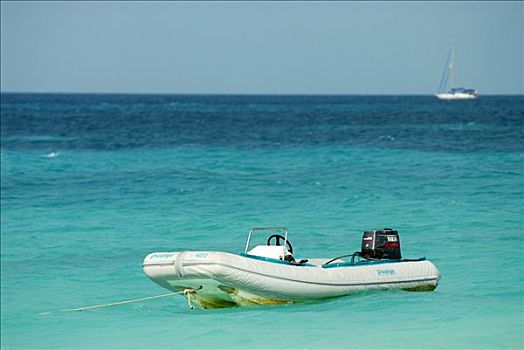 青绿色,水,小艇,海中,帆船,背景,拉哥岛,古巴,美洲