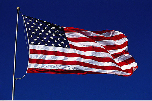 美国国旗,天空
