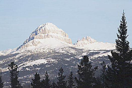 艾伯塔省,加拿大,山,冬天