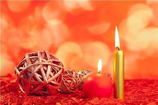 圣诞节,蜡烛,干燥,小玩意,红色