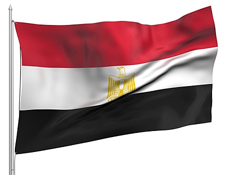 飞,旗帜,埃及,国家