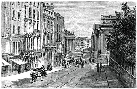 街道,都柏林,19世纪,艺术家