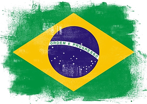 旗帜,巴西,涂绘,画刷
