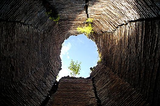 砖,建筑,天空,风景,室内,靠近,柬埔寨