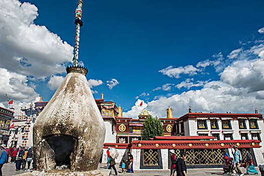 西藏拉萨大昭寺外围