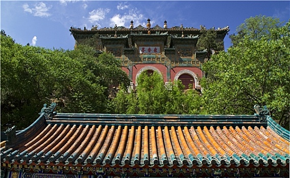 大门,万寿山,颐和园,北京,中国