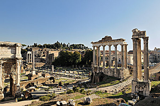 古罗马广场,古罗马,罗马,庙宇,拉齐奥,意大利,欧洲