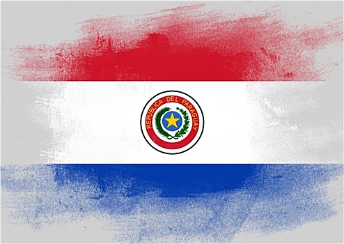 旗帜,巴拉圭,涂绘,画刷