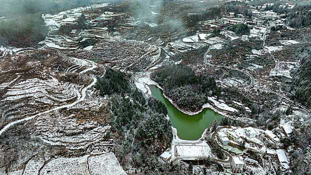 重庆酉阳,立春瑞雪兆丰年