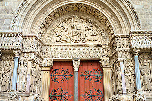 门口,入口,教堂,阿尔勒,罗讷河口省,法国,欧洲