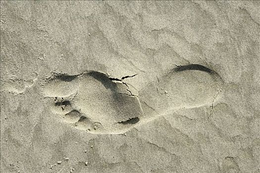 脚印,沙子