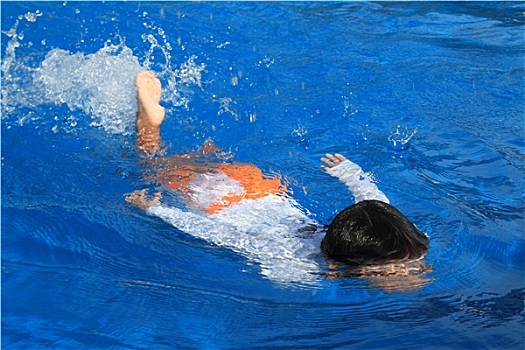 日本人,男孩,游泳,游泳池,3岁