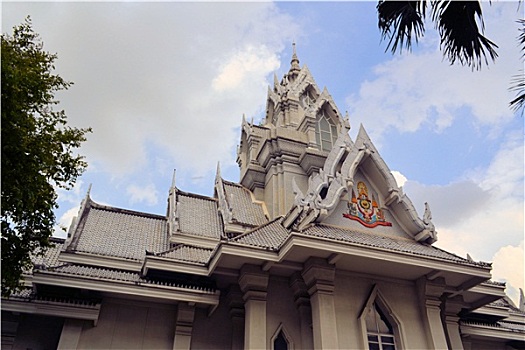 灰色,庙宇,国家图书馆,曼谷,泰国
