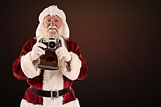 合成效果,图像,圣诞老人,拍照,深棕色,背景
