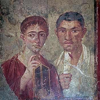 罗马人,头像,妻子,一世纪,艺术家,未知