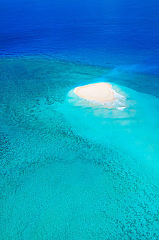珊瑚礁,沙岛,靠近,格朗德特尔,岛屿,马约特,非洲