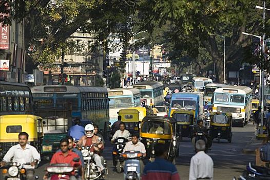 印度,班加罗尔,交通,道路