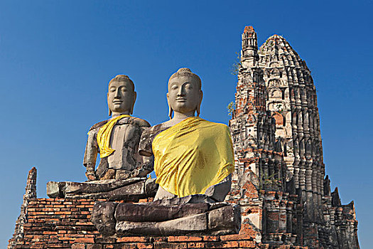 佛像,寺院,大城府,泰国,亚洲