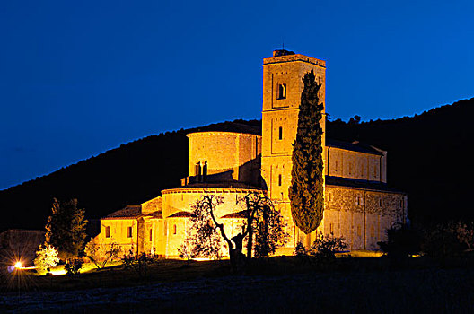 教堂,蒙大奇诺,锡耶纳省,托斯卡纳,意大利,欧洲