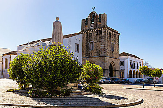 大教堂,雕塑,主教,阿尔加维,城市,法若,葡萄牙