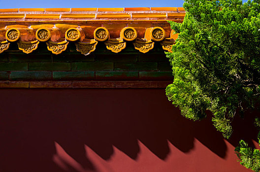 光滑,装饰,墙壁,北京,中国