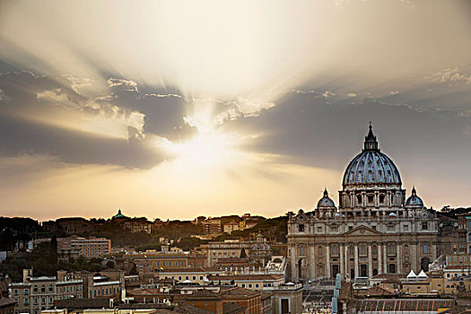 风景,大教堂,梵蒂冈,罗马