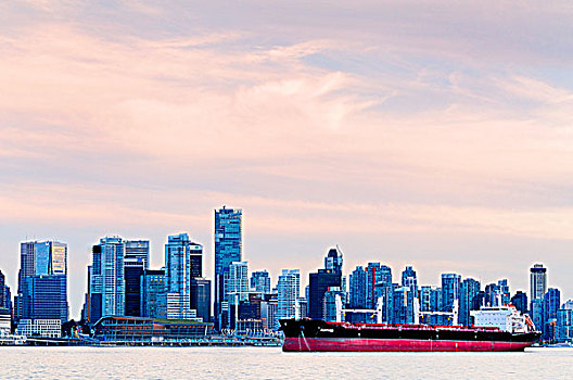 货船,港口,小湾,温哥华,不列颠哥伦比亚省,加拿大