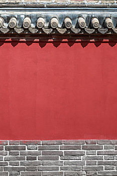 古寺红墙图片