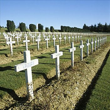 墓地,战争纪念碑,凡尔登,默兹河,法国