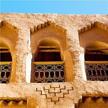 黄色,窗户,摩洛哥,非洲,旧建筑,褐色,墙壁