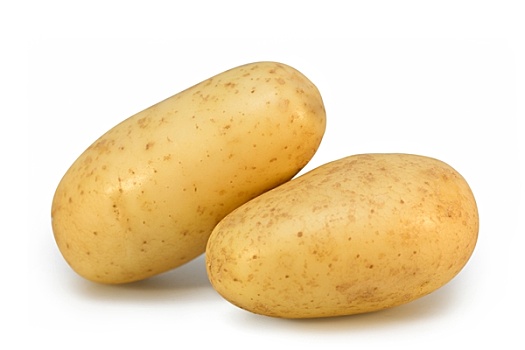 土豆,白色背景