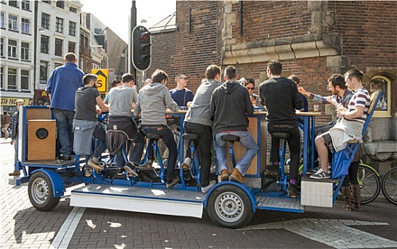 阿姆斯特丹,啤酒,自行车,酒吧,爬行