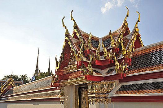 建筑细节,庙宇,地区,曼谷,泰国