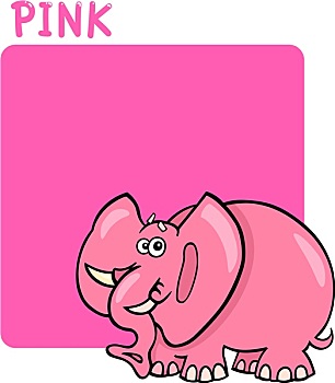 粉色,大象,卡通