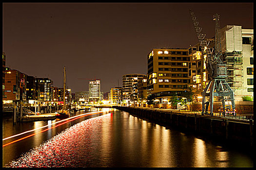 汉堡市,夜晚