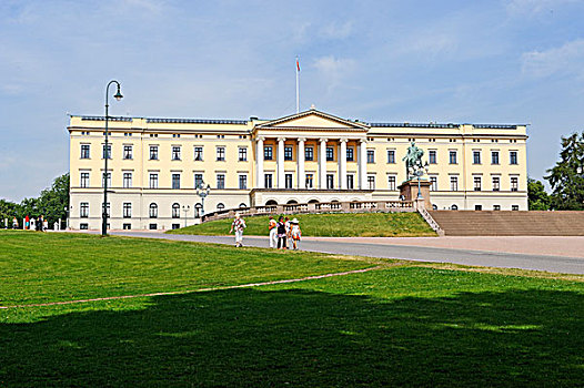 皇宫,奥斯陆,挪威,斯堪的纳维亚,欧洲