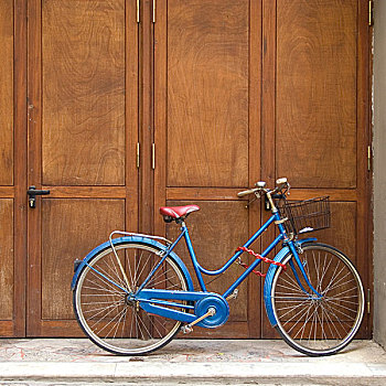 老,自行车,公寓,入口,佛罗伦萨,意大利