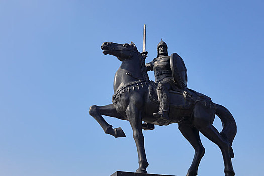 欧洲中世纪风格的骑士雕像