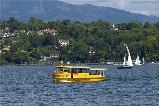 渡船,日内瓦湖,日内瓦,瑞士