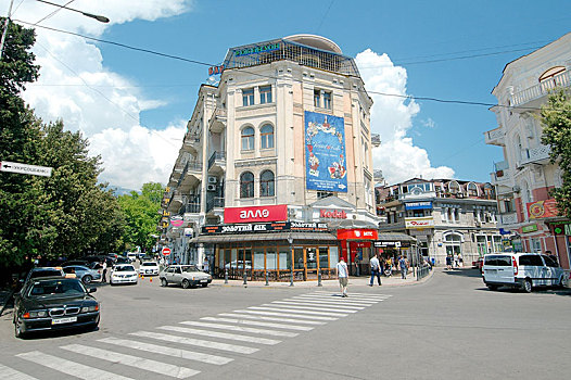 街景,历史名城,中心,乌克兰,克里米亚,欧洲