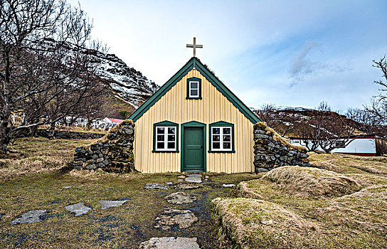 教堂,区域,南,冰岛,欧洲