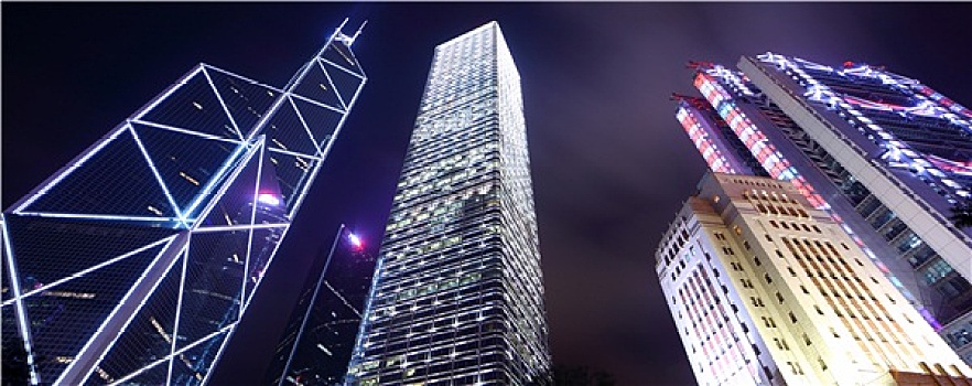 摩天大楼,香港,仰拍