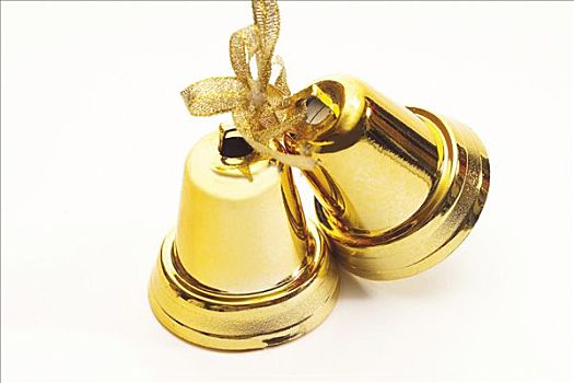 金色,铃,圣诞装饰