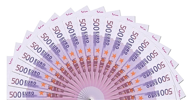 500欧元,钞票,一半,圆,模版