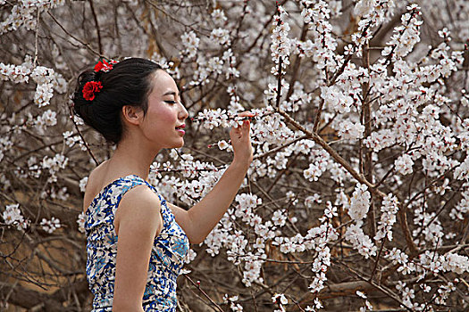 环境人像,美女