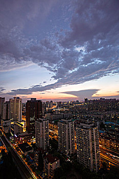 俯瞰上海内环高架