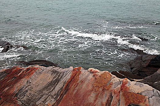 北海,银滩,礁石,沙滩,浴场,游客,海水,海浪,风光,自然,冠头岭,砥柱