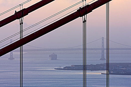 海湾大桥,旧金山湾,旧金山,加利福尼亚,美国