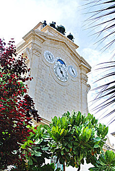 马耳他总统府内的钟楼